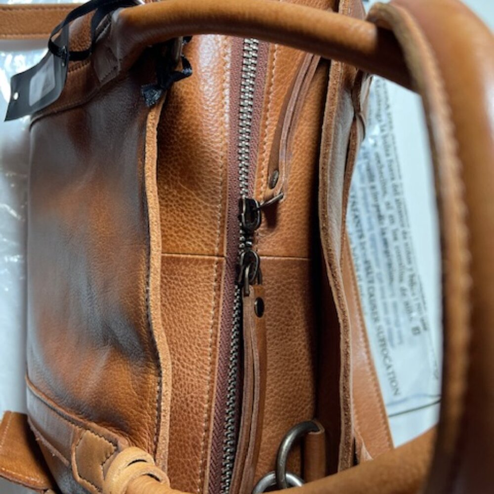 Latico Leathers James Leather Crossbody Bag in Cognac Excellent - Picture 6 of 11
